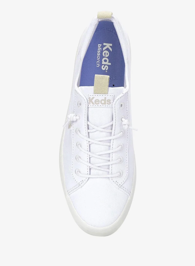 Keds white Keds Women's Kickback Slip On Canvas Casual Sneaker White for Women | Best Price UAE